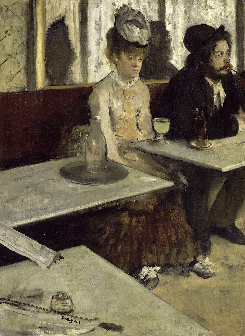 Edgar Degas's Dans un café, also known as L'Absinthe.